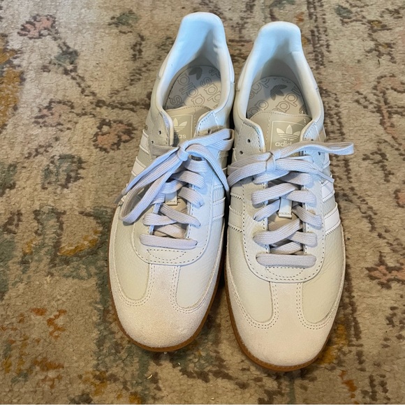 Adidas Samba OG sneakers in Aluminium / Chalk White / Wonder Beige - Picture 8 of 11